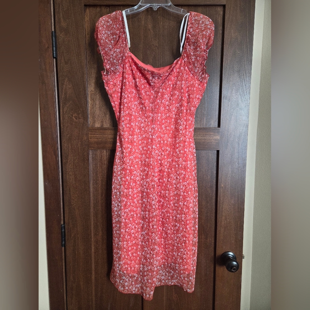 Studio Y Coral Floral Dress - Picture 4 of 8